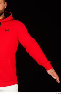 Dave arm dressed red hoodie upper body 0002.jpg